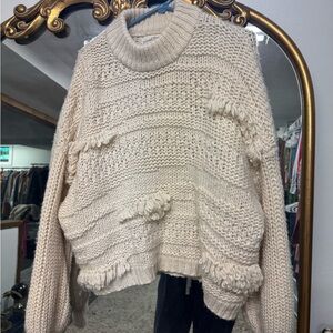 Universal Thread Cream Textured Turtleneck Sweater
